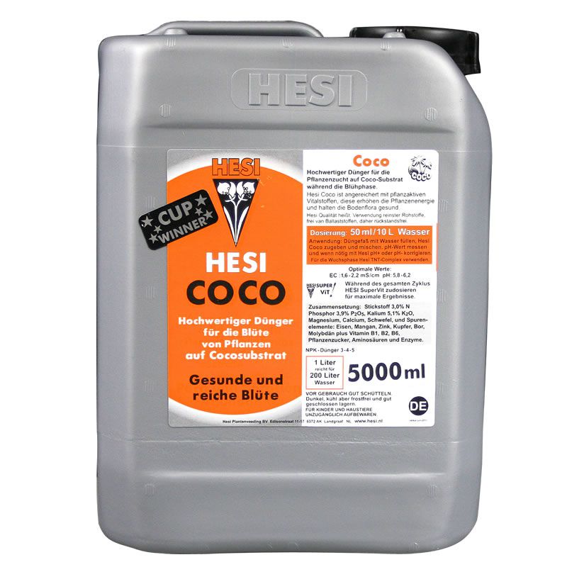 Hesi Coco 5 л удобрение для выращивания на кокосе 5 л
