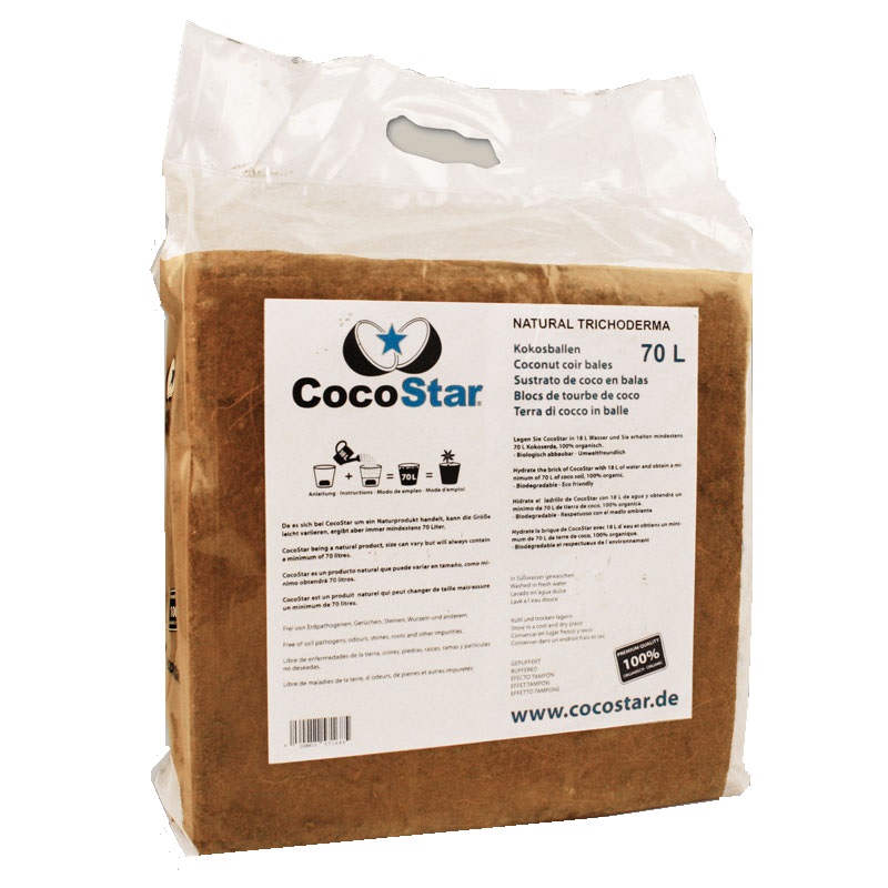Блок CocoStar 5 кг кокосовый субстрат 5 кг