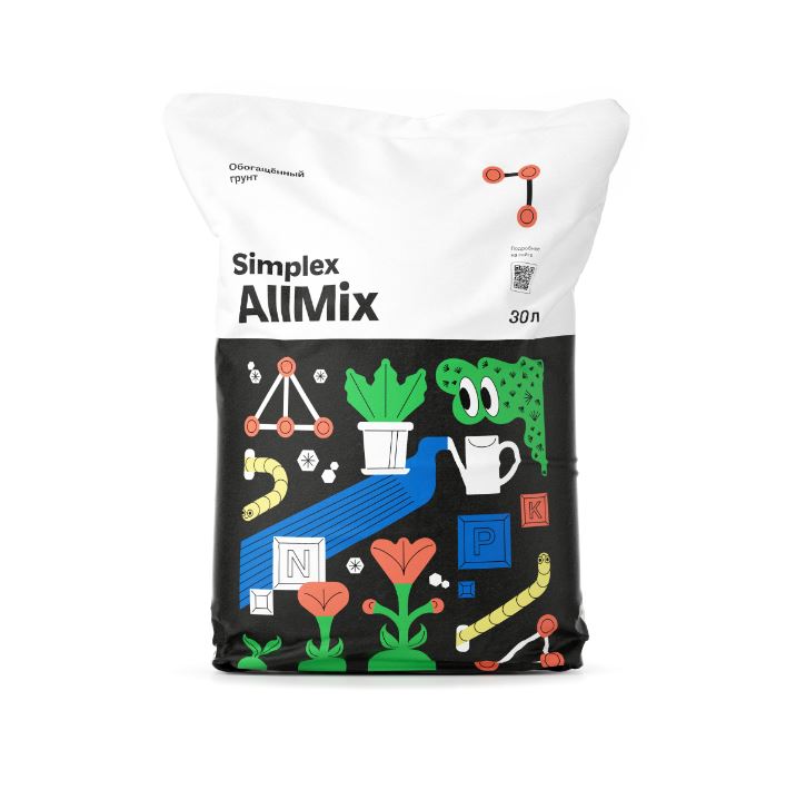 Simplex All Mix 30 л обогащенная почво-смесь 30 л