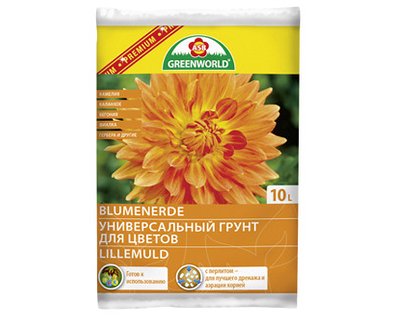 GREENWORLD Blumenerde 10 л почвогрунт для цветущих растений 10 л