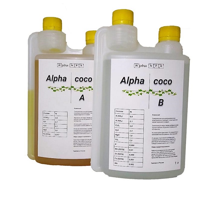 Alpha NPK Coco A&B 1 л удобрение для кокосового субстрата 1 л